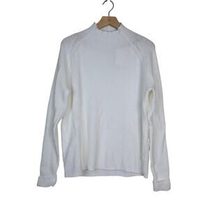 Amazon Womens L Winter White Mock Neck Sweater NEW